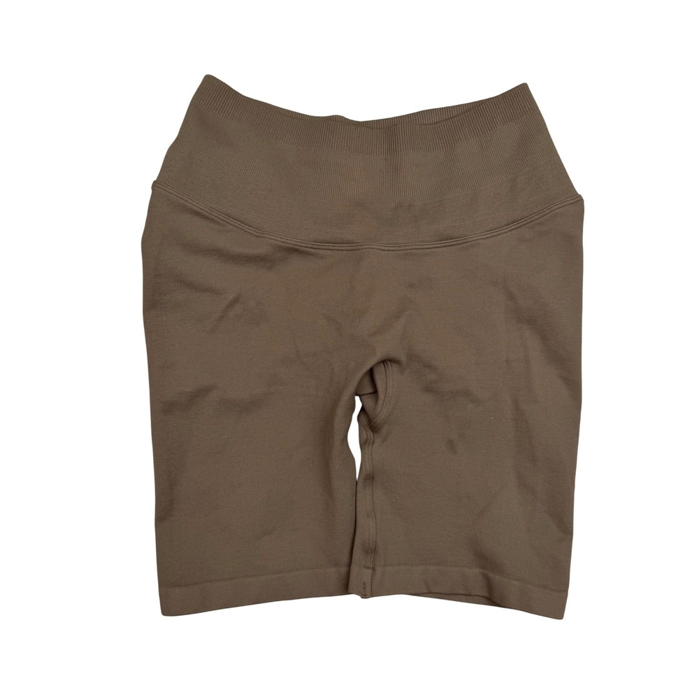 SKIMS Seamless Sculpt Shorts Booty Lift Ruched Brown Athleisure Gymcore Size S/M